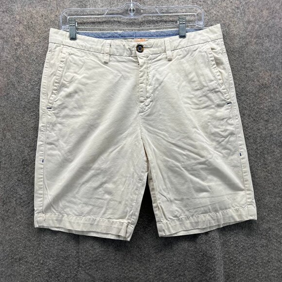 Tommy Bahama Shorts Mens 32 Beige Chino Flat Front Canvas Cotton Golf Modal - Picture 1 of 10
